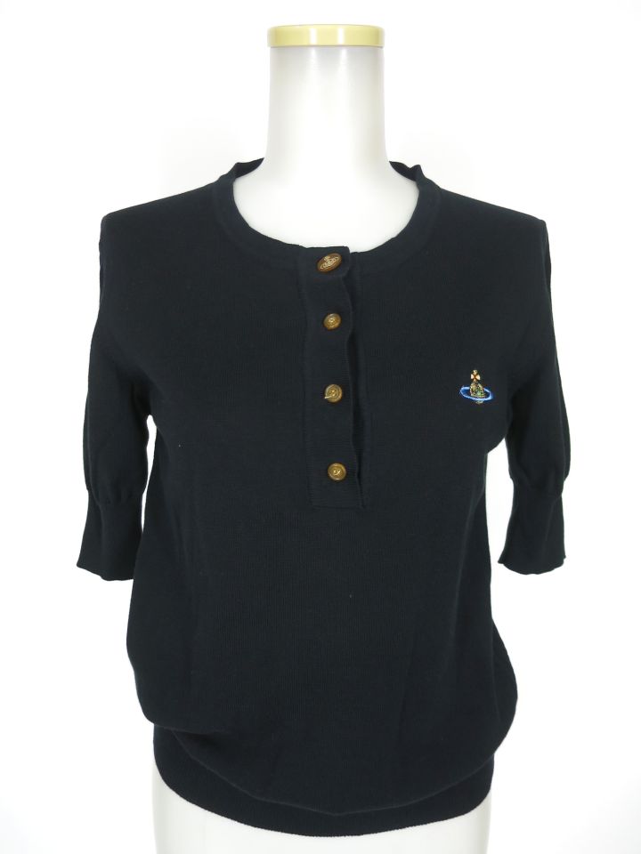 Vivienne Westwood RED LABEL オーブ刺繍 半袖ニットプルオーバー