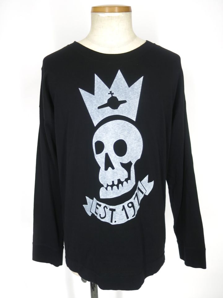 Vivienne Westwood MAN 王冠スカルプリント長袖カットソー