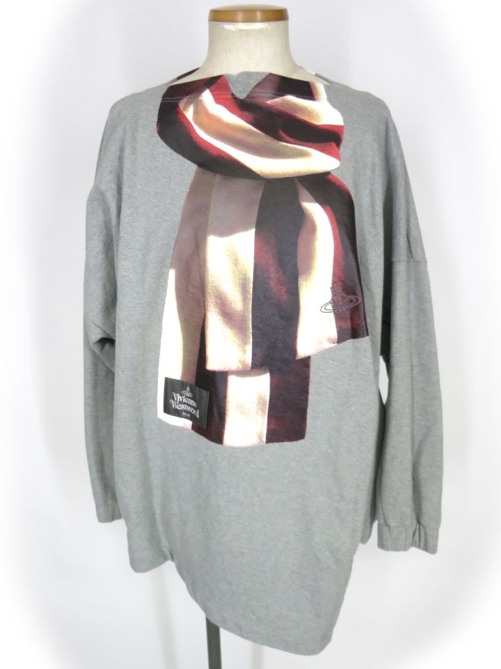 Vivienne Westwood MAN マフラープリント変形スウェットプルオーバー