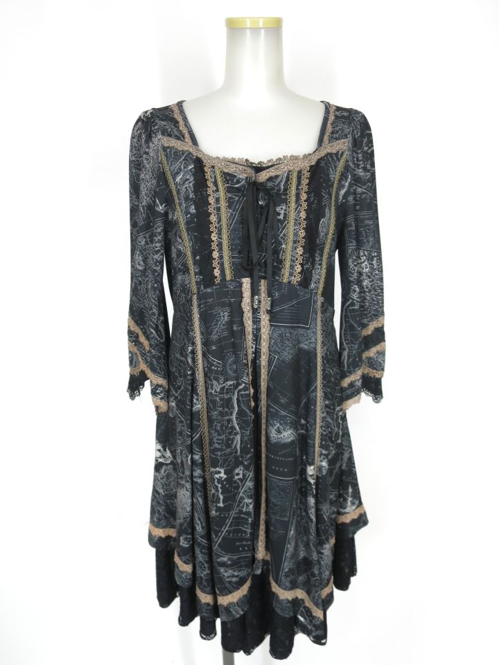 OZZ ONESTE 地図柄ワンピース