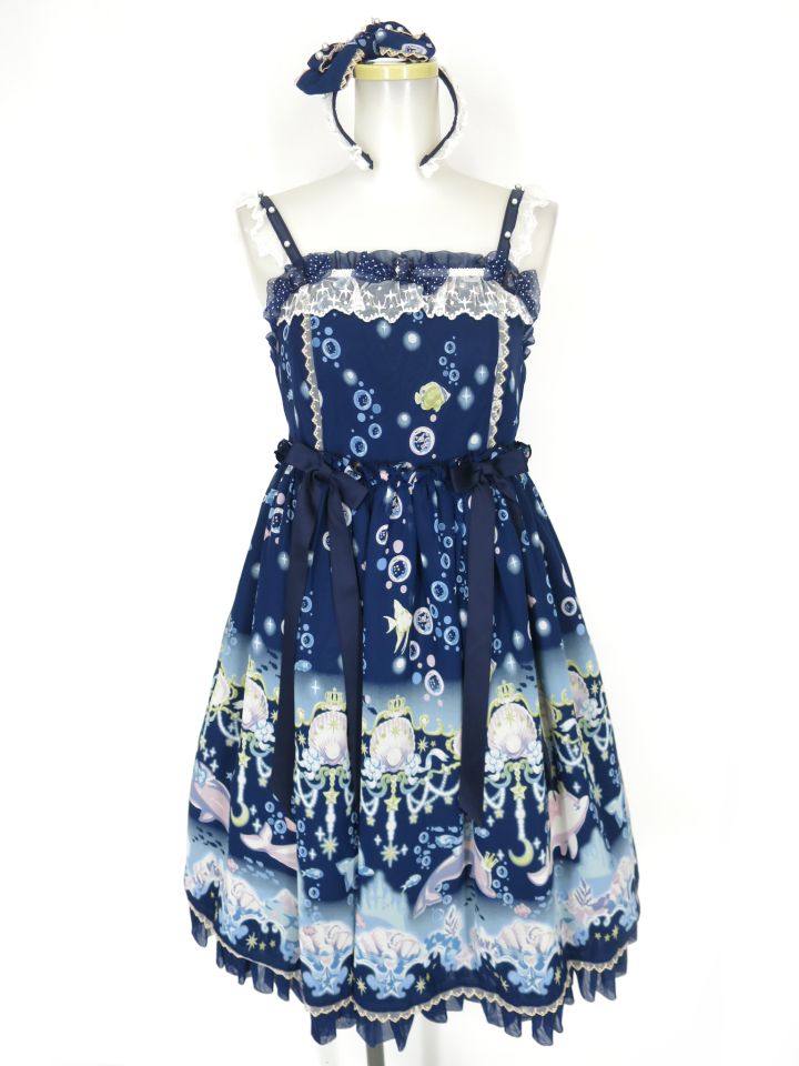 Angelic Pretty Aquarium Carnivalジャンパースカート & リボンカチューシャ セット