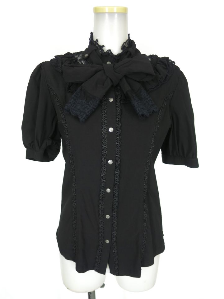 OZZ ONESTE タイ付き半袖ブラウス