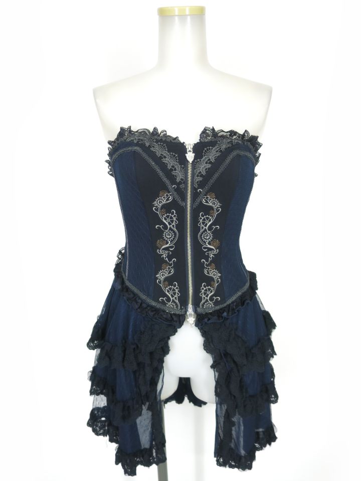 OZZ ONESTE ローズ刺繍入り2wayコルセット