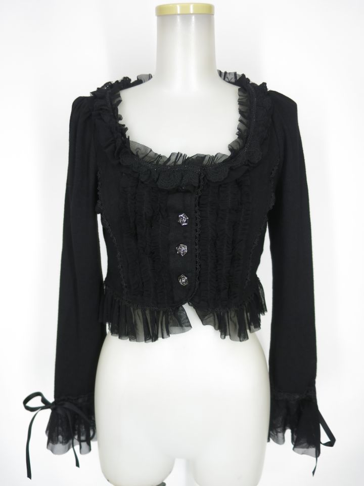 OZZ ONESTE 薔薇ボタンボレロカーディガン