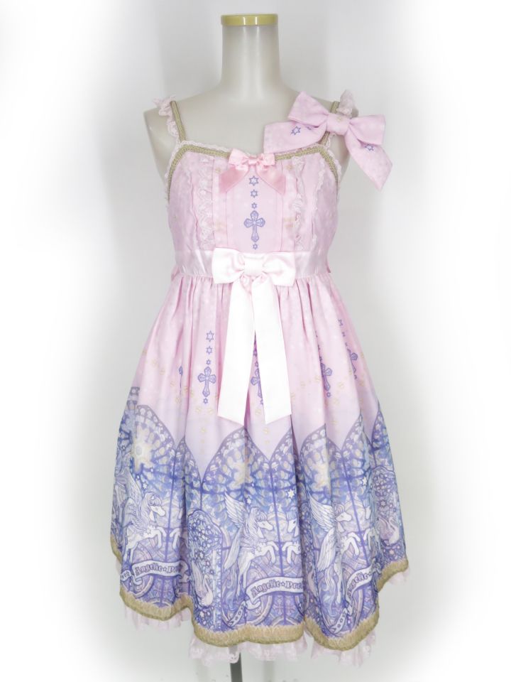 Angelic Pretty Luminous SanctuaryジャンパースカートSet (JSK+リボンクリップ)