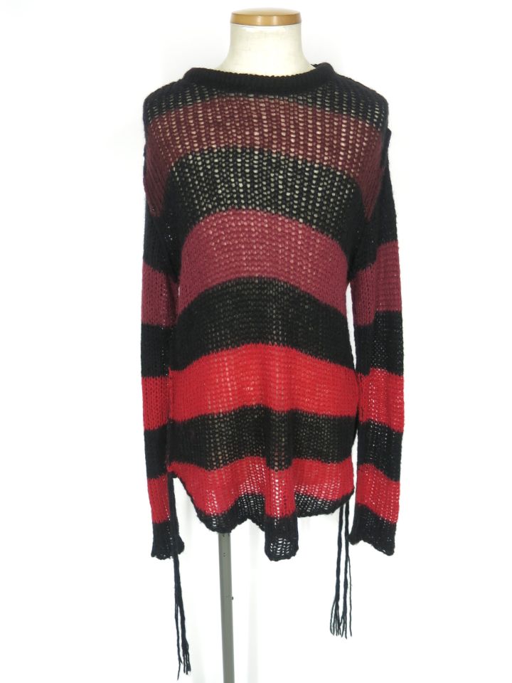 CIVARIZE ボーダー柄ルーズニットセーター