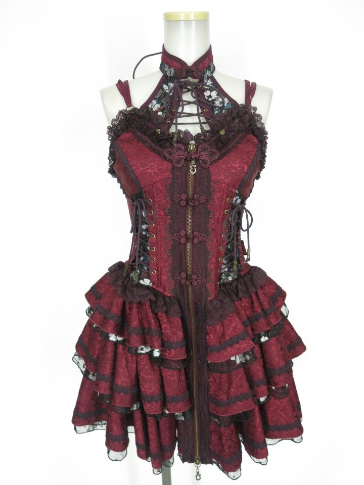 OZZ ONESTE 紅葉風靡ビスチェワンピース