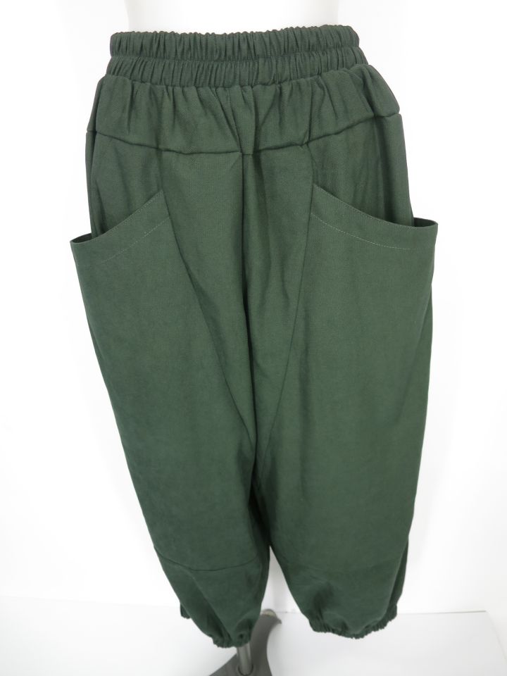 axes femme スエード変形ビッグパンツ