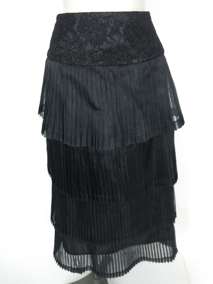 alice auaa オーガンジープリーツロングスカート