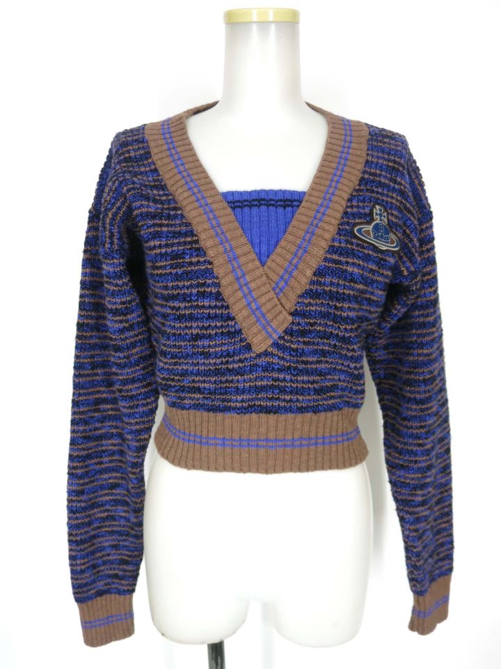 Vivienne Westwood RED LABEL コットンスラブMIXレイヤードニットトップ セーター