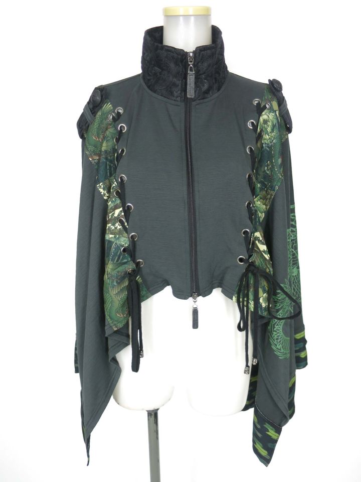 Qutie Frash 和柄ポンチョカーディガン