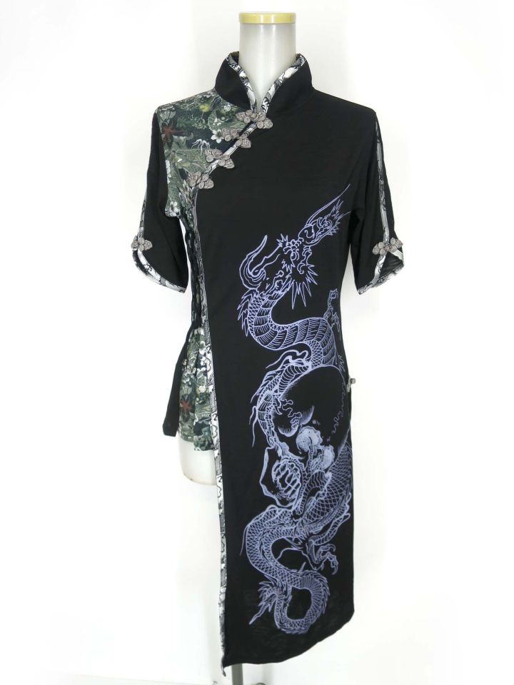 Qutie Frash チャイナアシンメトリー半袖カットソー