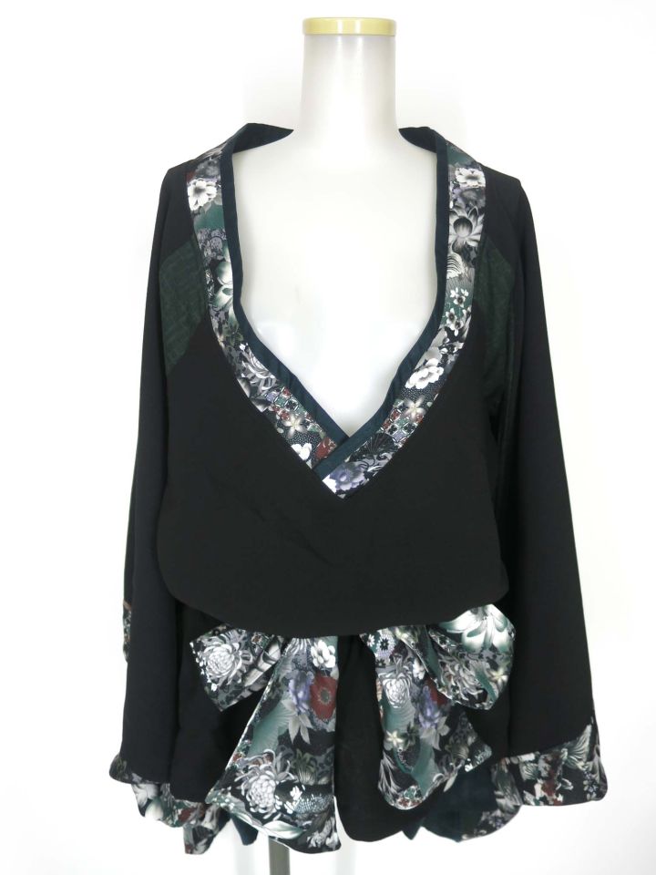 Qutie Frash リボン帯付き着物チュニック