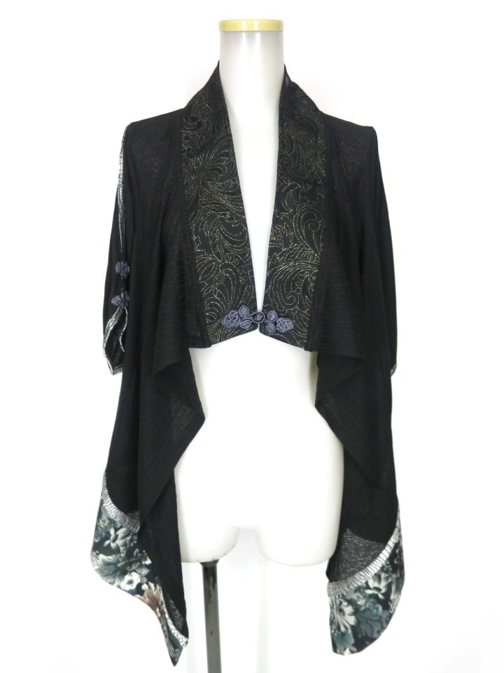 Qutie Frash 着物襟ドレープカーディガン