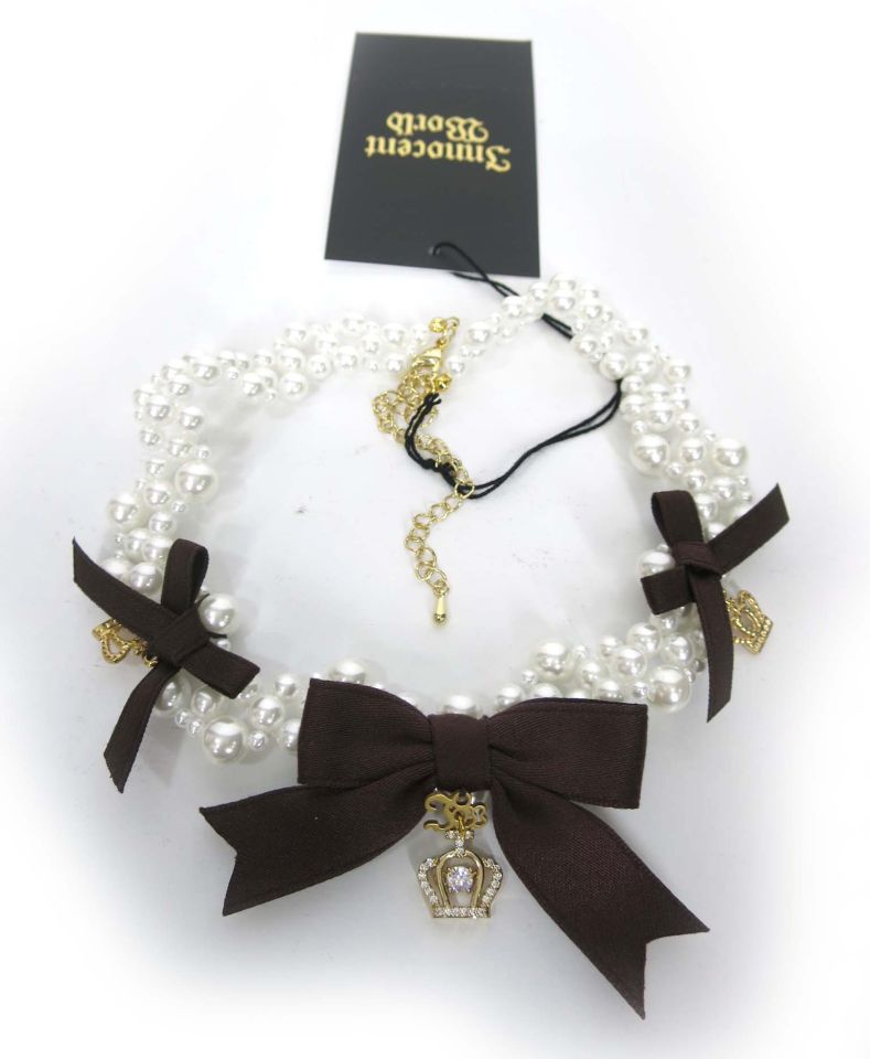 Innocent World リボンクラウンパールネックレス