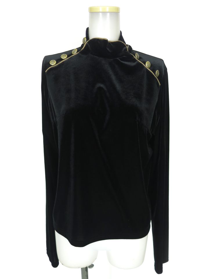 EXCENTRIQUE ベロア ハイネック・プルオーバー