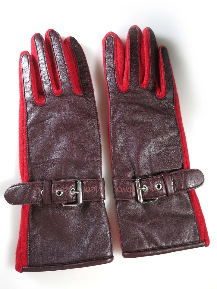 Vivienne Westwood レザー×ニット グローブ