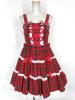 Angelic Pretty タータンチェック肩リボンジャンパースカート